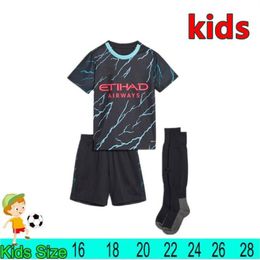 2023 2024 kids football kits 23 24 soccer jerseys HAALAND football jersey MANS CITIES DE BRUYNE FODEN