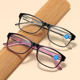 Sunglasses Anti-Blue Light Reading Glasses For Women Men Rectangle Spring Hinge Computer Magnifier Diopter Comfortable Presbyopic
