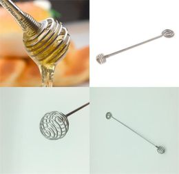 304 Stainless Steel Honey Spoons Mini Prevent Rusting Egg Whisk Screw Spin Stirring Rod Kitchen Accessories 205cm Jam Spoon 17867777