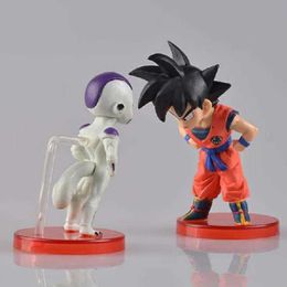 Action Toy Figures 2Pcs 8cm Z Anime Figure Ichibansho WCF Articles B Reward Son Goku Kakarotto Frieza Look at Each Other Child Toy Gift