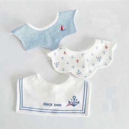 Bibs Burp Cloths 3-piece Japanese style baby bib cotton cartoon embroidered newborn Burp clothing for boys and girls Saliva towelsL2405