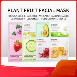 Plant Fruit Essence Facial Mask Brighten Moist Nourish Refreshing Skin Oil Control Lock In Water Blackhead Remover Wrapped Mask Face Mask Cosmetic Face Skin Care