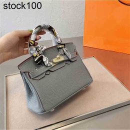 Bag High Handbags Designer Quality Platinum Women Tote Classic Shoulder Bags Genuine Leather Handbag Purse Stamped Lock Scarf
