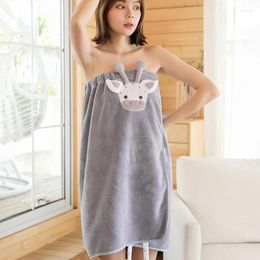 Towel Women Bath Thickened Skirt Household Coral Velvet Bathrobe That Absorbs Water And Dries Quickly Without Shedding Hair