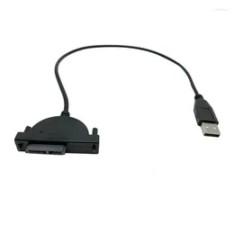 Computer Cables USB2.0 To 7 6 PIN Mini SATA 13pin Adapter Cable For Notebook Laptop CD/DVD ROM Slimline Drive Converter