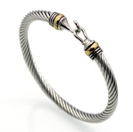 Popular Steel Wire ed Hook Shaped Bracelet Gold Bracelet Stainless Steel Cable Women039s Bracelet4676759