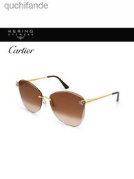 Vintage catier sunglass for women men top level designer sun glass Glasses Gold Ribbon Personalised Butterfly Lens Sun Protection Sunglasses CT0398S