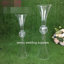 Party Decoration 10pcs) Flower Wedding Stand Table Crystal Acrylic Clear Centrepieces Senyu2166