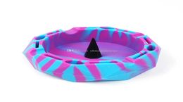 unbreakable Silicone Ashtray Pyramid Tap Tray with Compartments for Holding Coils Lighters Pens Papers heart resistant9017424