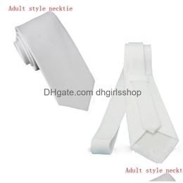 Neck Ties Sublimation Blank White Men Adt Tie Heart Transfer Printing Diy Custom Consumables Material Facotry Drop Delivery Fashion A Dhdes