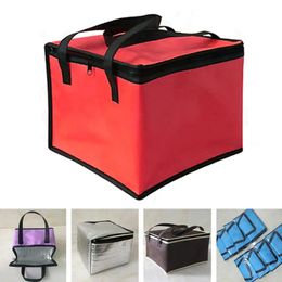 Insulated Thermal Cooler Bag Cool Lunch Foods Drink Boxes Storage Big Square Chilled Bags Zip Picnic Tin Foil Food 240509