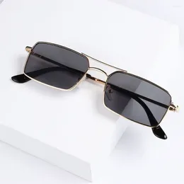 Sunglasses 1PC Steampunk Sunglasse Classic Retro Rectangle Glasses For Women Men Vintage Fashion Metal Frame UV400 Lens Eyeglasses