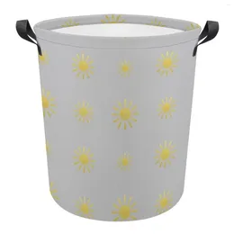 Laundry Bags Sun Quad Foldable Basket For Dirty Clothes Organiser Storage Washing Organisation Boho Fashion Designer Trending Cute Tr