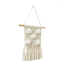 Tapestries Cotton Rope Macrames Tapestrys 3D Cloud Handwoven Tassels Wall Hangings