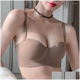 Bras Women Sexy Push Up Seamless Strapless Non-Slip Tube Tops Wireless Brassiere Suspenders Soft Underwear Lingerie Drop Delivery Ap Dhvon