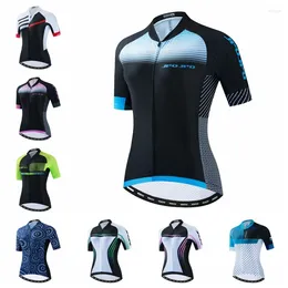 Racing Jackets 2024 Cycling Jersey Women Bike Road MTB Bicycle Shirt Ropa Ciclismo Maillot Top Mountain Riding Clothing Female Pink