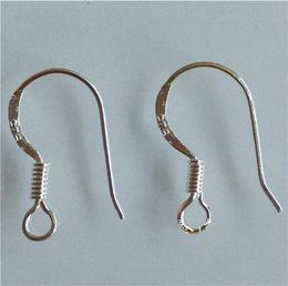 200pcslot Sterling 925 Silver Earring Findings Fishwire Hooks Jewellery DIY 15mm fish Hook Fit Earrings8482109