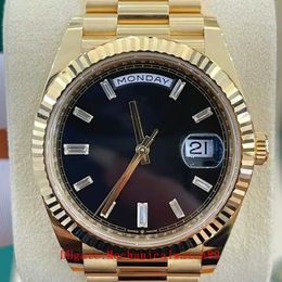 3235 Movement Men Watch 18K Yellow Gold Watch Sapphire Waterproof Black Disc Classic 228238 Wristwatches Womens Watchs