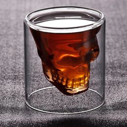 Wine Cup Glasses Of Crystal Cocktail Whisky Barware Beer Drinkware Drinking Coffee Mugs Double Bottom Mug Glass 240509