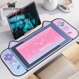 Mouse Pads Wrist Rests Data Frog Cute Mouse 80 * 40 Large Size Keyboard Table Cushion Non slip Computer Table Cushion Kawaii Cat Ear Game Mouse J240510