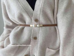 Belts Matte leather belt women's fine decoration with dress sweater waist closure versatile pearl small2991098
