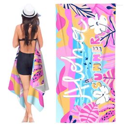 Towel Double Sided Polar Fleece Quick-drying Bath Printed Microfiber Beach Vacation Swimming Headband Quick Drying