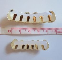 Charms WholesaleGrillz REAL GOLD PLATED HIPHOP TEETH GRILLZ TOP & BOTTOM GRILL SET