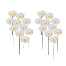 Garden Decorations 20pcs Flower Stakes Decoration Yard Art Indoor Outdoor Lawn Pathway Patio Ornaments Pot