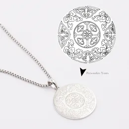 Pendants Personalised Disc Necklace Custom-engraved 20 Mm Real Sterling Silver Pendant