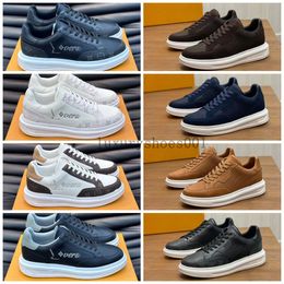 Beverly Hills Sneakers Herren Designer Casual Schuh Luxurys Italien Brand Schuhe Trainer Runner Bahnsteig Kälber Leder geprägtes Druckgummi -Außensohle 5.14 01