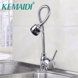 Kitchen Faucets KEMAIDI Mixer Faucet Cold & Tap Stainless Steel Single Hole Water Chrome Polished