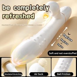 telescopic bead vibrator female adult products thrust gun sucking dildo g spot clit sex toys woman Sex shops 240515