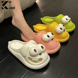 Slippers Funny Cartoon Dog Women Summer 2023 New Hollow Out Thick Sole Anti-slip PVC Shoes for Zapatos De Mujer H240514