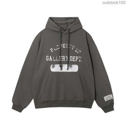 Gallere Dep high version hoodies fashion long sleeve letter American Letter Printed Loose High Street Trendy Brand Old Mens and Womens Hooded Sweater