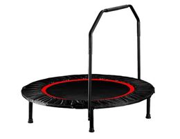 Foldable Mini Trampoline Fitness Rebounder with Foam Handle Jumping Exercise Trampoline for Kids Adults Indoor House Play2676323