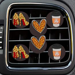 Vehicles Accessories Leopard Print Cartoon Car Air Vent Clip Clips Conditioner Outlet Per Freshener Drop Delivery Otero