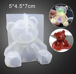 Silicone Mould DIY Crystal Epoxy ThreeDimensional Geometric Bear Shaped Mould Plaster Aromatherapy Cake Decoration Tool4990576