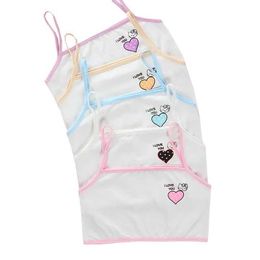 CAMISOLE 10 peças/lote de meninas roupas íntimas de roupas íntimas do treinamento de jovens BRA CAT BRA DE ESPORTES DE 8-12 ANOS ANOS DA