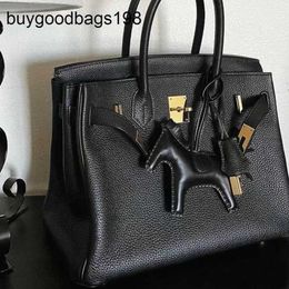 Tote Bag Designer Womens Handbags Bk Handmade 7a 2024 New Litchi Pattern Platinum Premium Wedding Portable Large Capacity One Shoulder Crossbody Leather