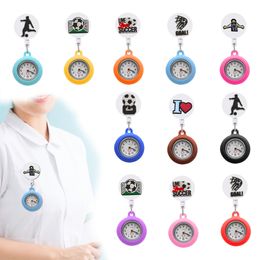 Pocket Watch Chain Football Clip Watches Nurse For Women Hospital Medical Fob Clock Gifts Sile Brooch Hang Medicine Drop Delivery Othr3