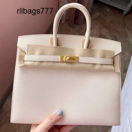 Genuine Leather Handbag BK Palm Pattern Bag Handbag Large Capacity Bride Bag Wedding Bag Cowhide Bag Womens 2024 New Trend