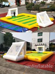 Playhouse& Swings Commercial Inflatable Football Field Air Football Pitch Sports Game Soap Soccer Stadium With Blowers