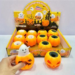 Party Favour 12PC Halloween Funny Pumpkin Head Pinching Music Venting Decompression Ball Toy Ghost Toys Gift