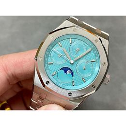 41Mm10.5Mm Moon Watch Cal5134 Phase Bezel Mens Perpetual White Bracelet 26579 SUPERCLONE Mechanical Ceramic Automatic 26574 Movement Calendar APS 17A3