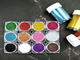 Lip Gloss Base DIY Material Shimmer Lipgloss Glitter Powder Face Body Glitter Pigment Makup Use Whole 20g 12 colors5770778