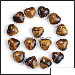 Stone Stone Loose Beads Jewelry Carved 15X10Mm Heart Natural Crystal Minerals Reiki Healing Quartz Amethyst Sphere Diy Gifts Citrine H Dhz2M