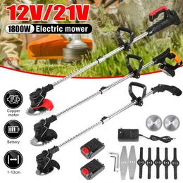Lawn Mower 24V/42V 6000RPM Electric Adjustable Length Cordless Grass Trimmer 45 °/60 ° Angle Adjustment Garden Trimming ToolQ240514