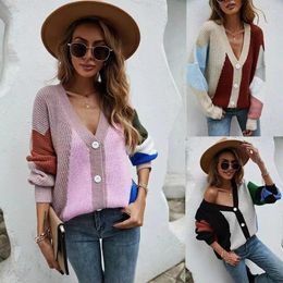 Women's Polos V-Neck Knitted Cardigan Comfortable Fashion Versatile Coat