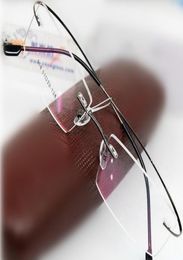 12pcslot Whole nonscrew Rimless Eyeglasses frame momory titanium optical frames for prescription accept mixed Colours order4507015