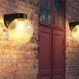 Wall Lamp Spherical Outdoor IP65 Waterproof Milky Round Light For Garden Courtyard Corridor Plastic External Fixture